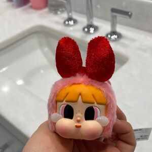 Cute Pink and Red Bunny-Eared Doll key chain